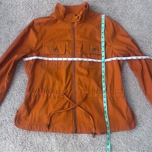 Karl Lagerfeld Women's Utility Jacket in Orange size Medium
